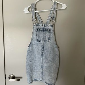 Denim overalls dress